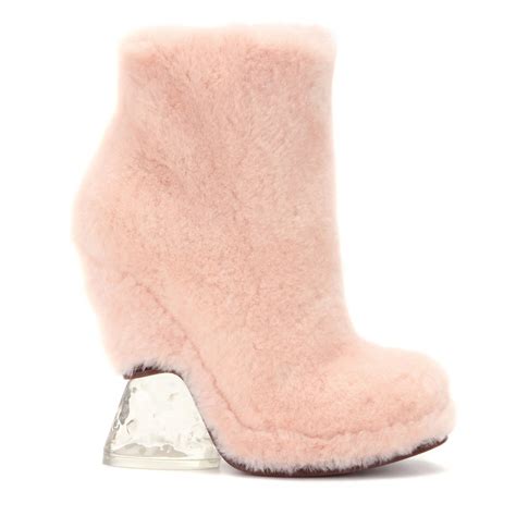 fendi pink fur boots|fendi booties.